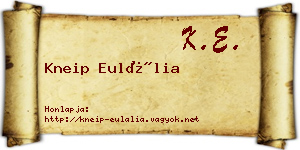 Kneip Eulália névjegykártya